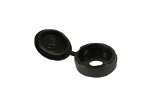 Timco Hinged Screw Caps Small Black - To fit 3.0 to 4.5 Screw