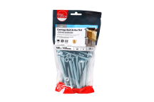 Timco Carriage Bolts & Hex Nut -  M8 x 100mm (40pcs)