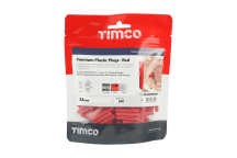 Timco Premium Plastic Plugs - Red (200pcs)