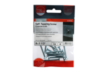 Timco Self-Tapping Countersunk Silver Screws - 8 x 1½\" (14pcs)