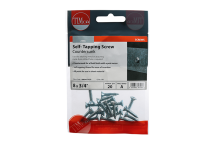 Timco Self-Tapping Countersunk Silver Screws - 8 x ¾\" (20pcs)