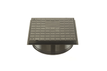 Shallow Access Chamber Sealed Lid for Driveways 315mm Diameter 35kN Black