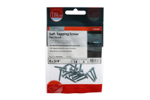 Timco Self-Tapping Pan Head Silver Screws - 6 x ¾\" (18pcs)