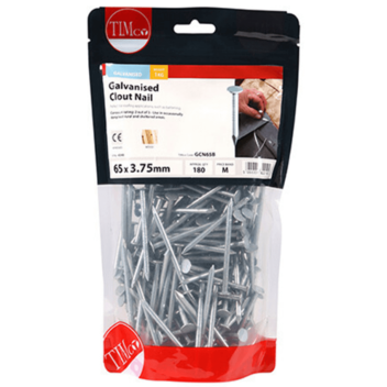 Timco Clout Nails Galvanised - 65 x 3.75mm (1kg)