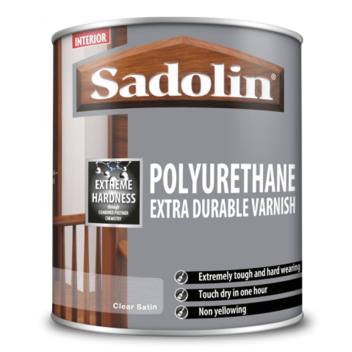 Sadolin Polyurethane Extra Durable Satin Varnish Clear - 1L