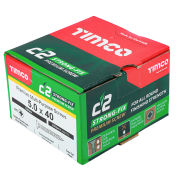 Timco C2 Multi-Purpose Premium Screws - 5.0 x 40mm (200pcs)