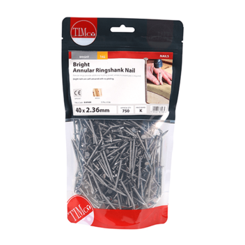 Timco Annular Ringshank Nails Bright - 40 x 2.36mm (1kg)